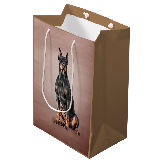 Drawing Doberman dog Medium Gift Bag (Front Angled)