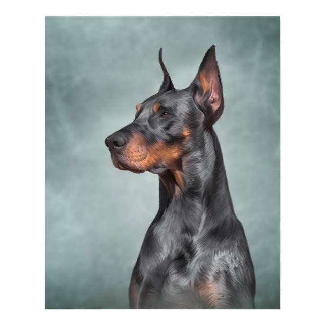 Drawing Doberman dog Photo Print (Front)