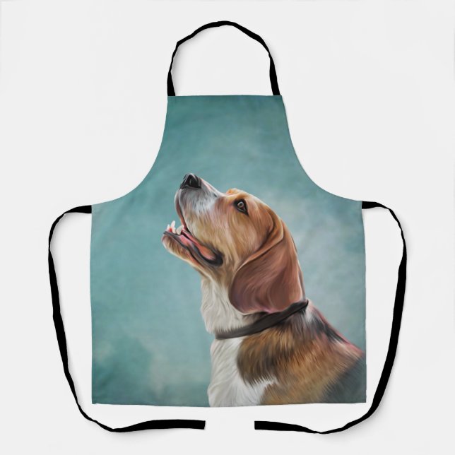 Drawing Dog Beagle Apron (Front)