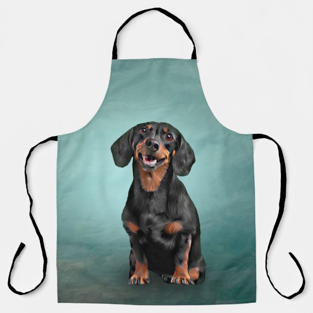Drawing Dog breed dachshund Apron (Front)