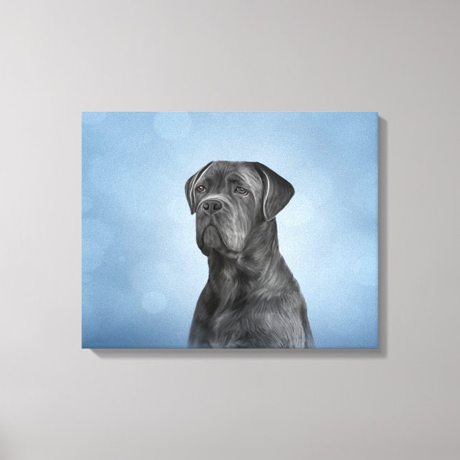 Drawing dog Cane Corso - Italian Mastiff Canvas Print (Front)