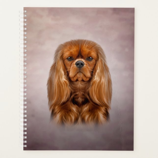 Drawing Dog Cavalier King Charles Spaniel Planner (Front)