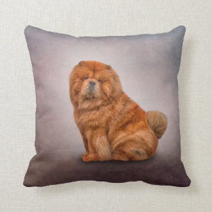 Drawing dog chow chow cushion