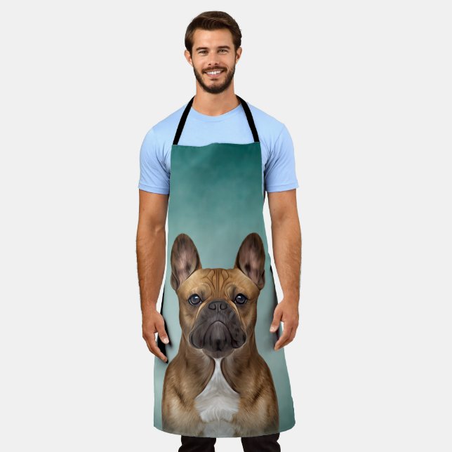 Drawing dog French Bulldog Apron (Worn)