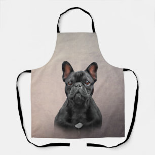 Drawing dog French Bulldog Apron