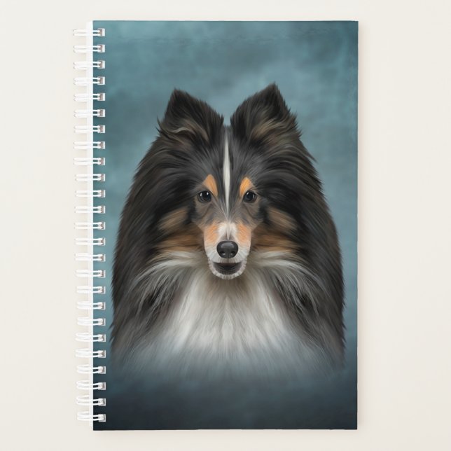 Drawing Dog Shetland Sheepdog, Sheltie Planner (Front)