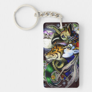 Drawing Down the Moon Acrylic Rectangle Key Chain
