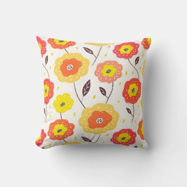 Drawing Flowers Cushion (Front)
