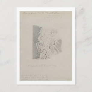 Drawing for the map of the moon, 1794 (pencil on p postcard