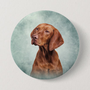 Drawing funny Vizsla Pointer 7.5 Cm Round Badge