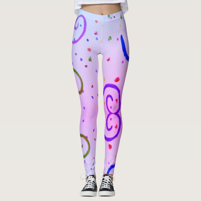 Drawing image of many colours leggings (Front)