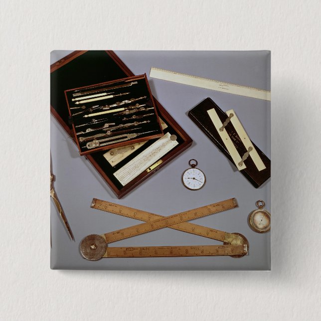 Drawing instruments used by Isambard 15 Cm Square Badge (Front)