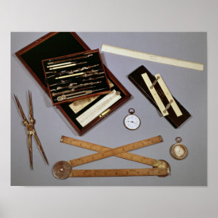 Drawing instruments used by Isambard Poster