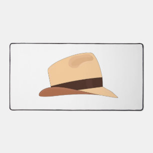 Drawing of a Panamanian hat Desk Mat