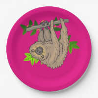 Drawing of a Sloth Hanging Upside Down