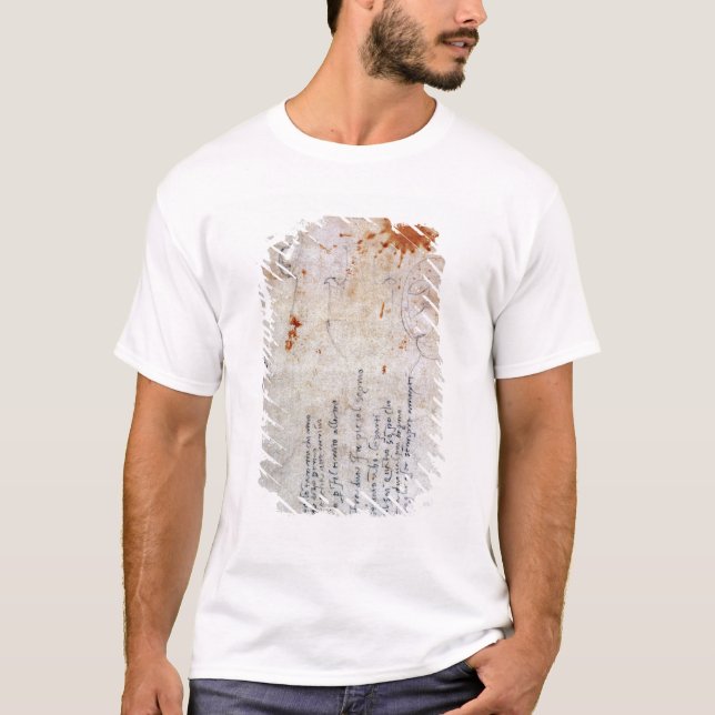 Drawing of an Urn and Figure with Notes T-Shirt (Front)