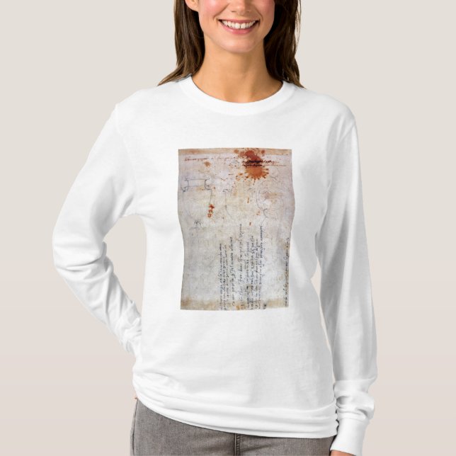 Drawing of an Urn and Figure with Notes T-Shirt (Front)