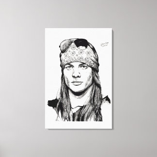 Drawing of Axl Rose Canvas Print