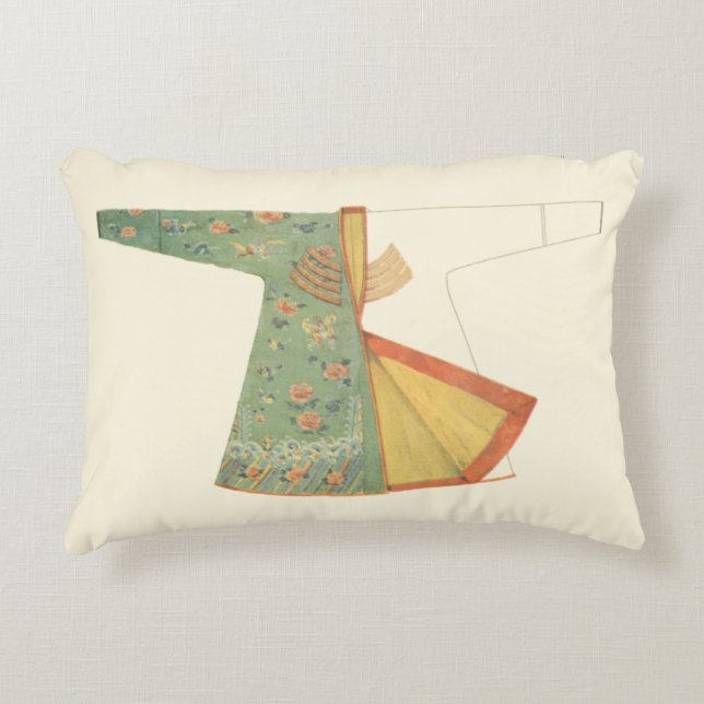 Drawing of Half-Finished Kimono Decorative Cushion (Front)