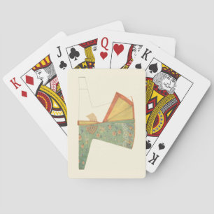 Drawing of Half-Finished Kimono Playing Cards