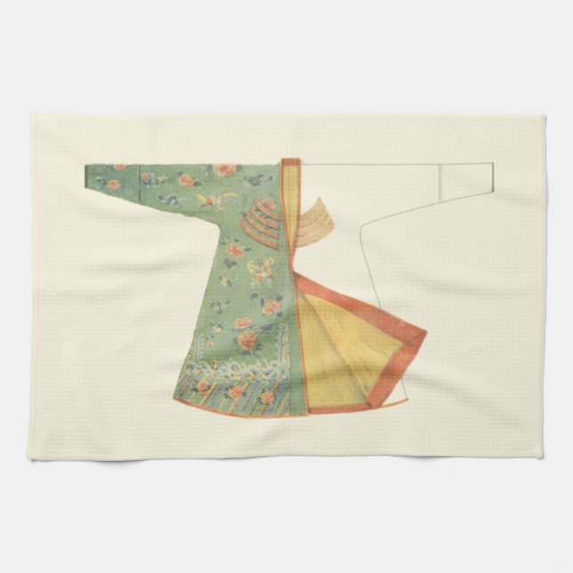 Drawing of Half-Finished Kimono Tea Towel (Horizontal)