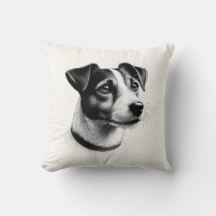 Drawing of Jack Russell Terrier Cushion