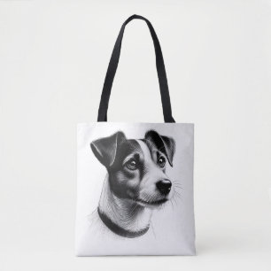 Drawing of Jack Russell Terrier Tote Bag