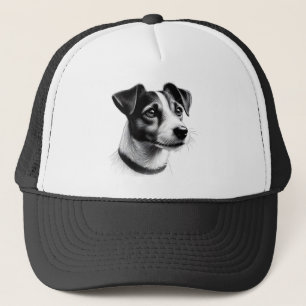 Drawing of Jack Russell Terrier Trucker Hat
