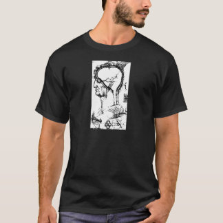 Drawing of parts of the human brain T-Shirt