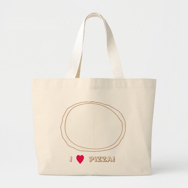 Drawing of Plain Pizza  to decorate, bags (Front)