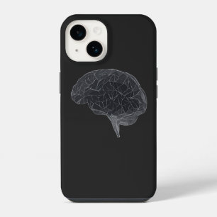 Drawing of Polygonal Brain - Neural Network iPhone 14 Case