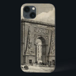 Drawing of Porte Saint-Denis Monument iPhone 13 Case<br><div class="desc">A great drawing of Porte Saint-Denis, a French monument located in the city of Paris. Built in 1672 to replace a gate in the city wall this drawing depicts the triumphal arch in its early days. This would make a great gift for someone who likes to travel or enjoys French...</div>
