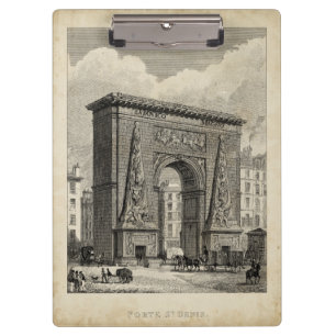 Drawing of Porte Saint-Denis Monument Clipboard
