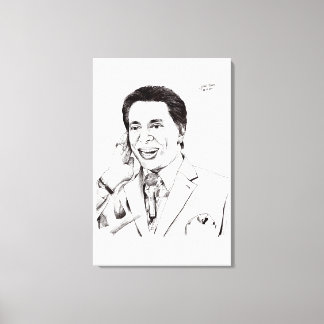 Drawing of Silvio Santos Canvas Print