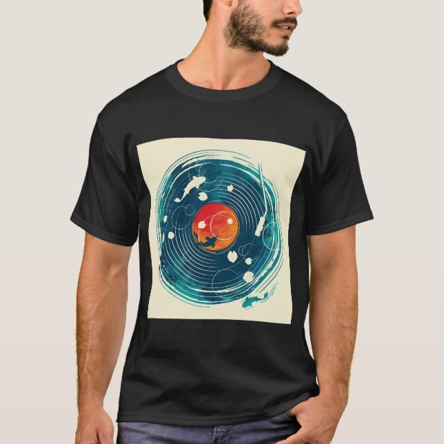 Drawing of sound of a water T-Shirt (Front)