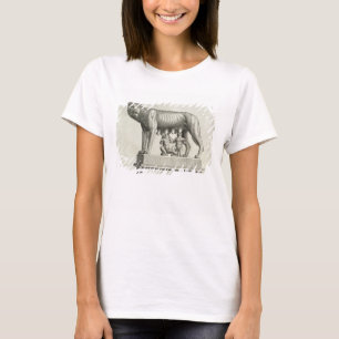 Drawing of the Etruscan bronze of the she-wolf suc T-Shirt