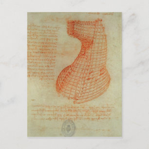 Drawing of the Ironwork Casting Mould Postcard