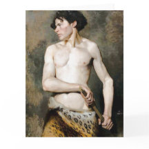 Drawing of the Sword Fine Art Greetings Card