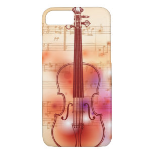Drawing on watercolor background of violin Case-Mate iPhone case