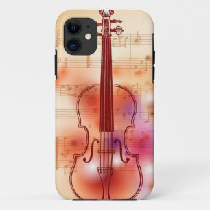 Drawing on watercolor background of violin Case-Mate iPhone case
