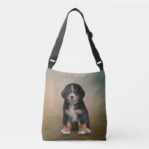 Drawing puppy Bernese Mountain Dog Crossbody Bag