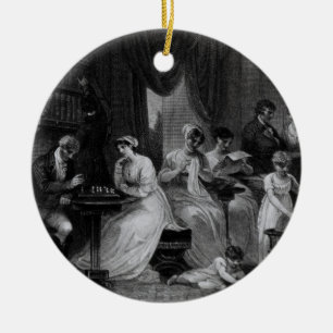 Drawing Room Scene, from 'The Social Day' by Peter Ceramic Tree Decoration