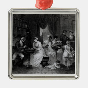 Drawing Room Scene, from 'The Social Day' by Peter Metal Tree Decoration