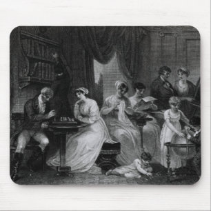 Drawing Room Scene, from 'The Social Day' by Peter Mouse Pad