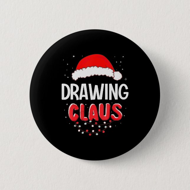 Drawing Santa Claus Christmas Matching Costume  6 Cm Round Badge (Front)