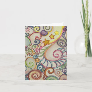 drawing spiral note card