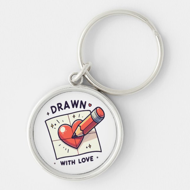 Drawing with love key ring (Front)