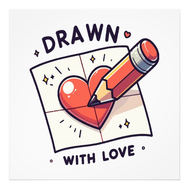 Drawing with love photo print (Front)