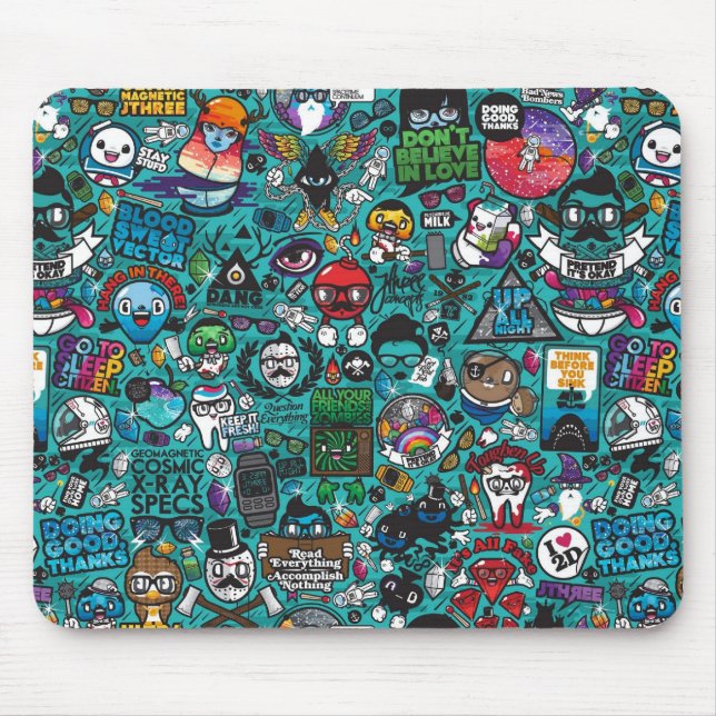 drawings_diversity_characters_signs_colorful_63651 mouse pad (Front)