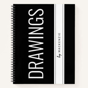 Drawings Notebook Large Personalised Title